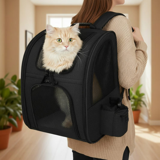 Black Pet Backpack – No Logo